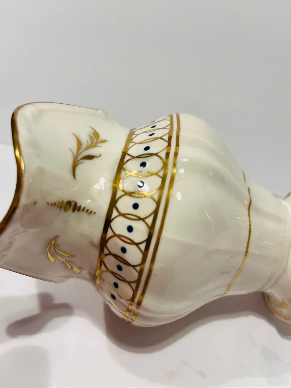 Antique Early 19th Century English Glazed Porcelain & Hand Gilded Tea Set